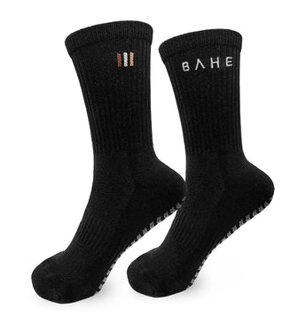 BAHE Studio Grippy Crew Socks - Anthracite - Product - 02