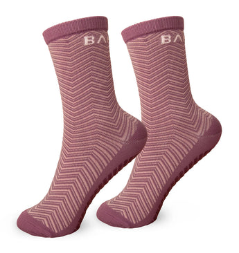 BAHE Studio Grippy Crew Socks - Deep Mauve - Product - 01