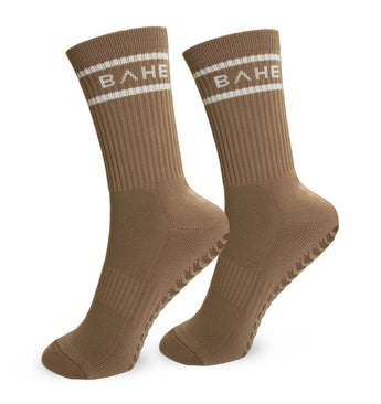 BAHE Studio Grippy Crew Socks - Quicksand - Product - 01