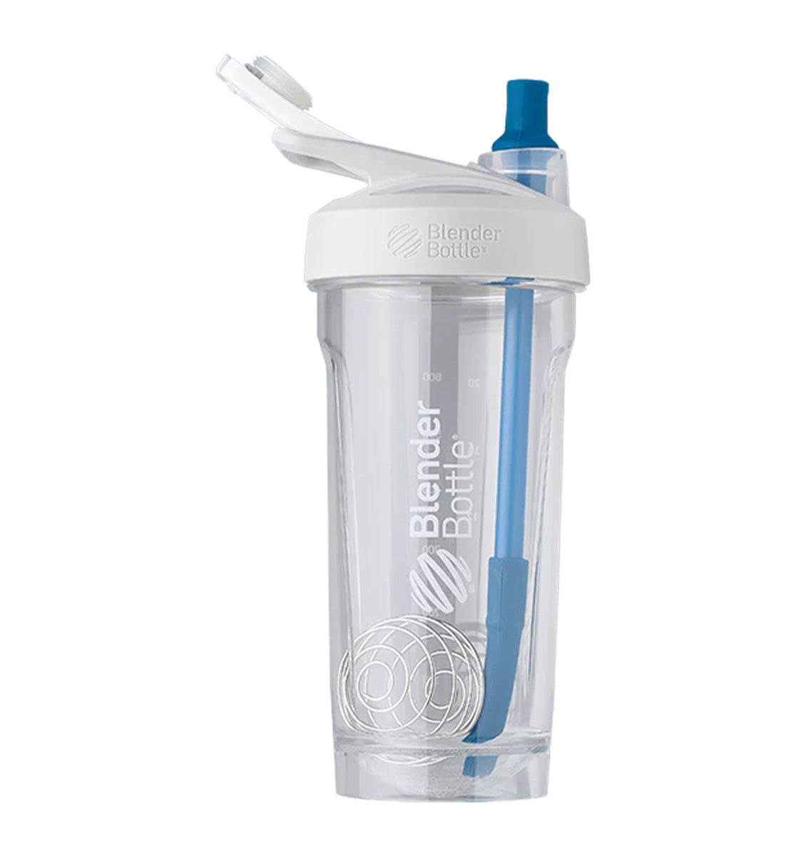 BlenderBottle Shaker Bottle Straws (2 Pack) - Black/Blue - 1