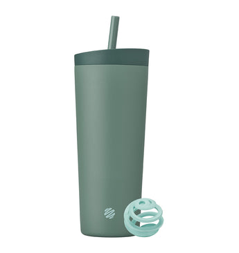 BlenderBottle 2-in-1 Tumbler Stainless Steel Insulated Shaker Bottle - 24oz/710mL - Sea Glass - Product - 01