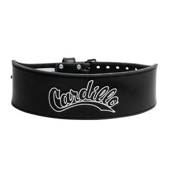 Cardillo Men's 310DL Custom Weight Lifting Belt with Cardillo Logo Embroidery - Black - 01