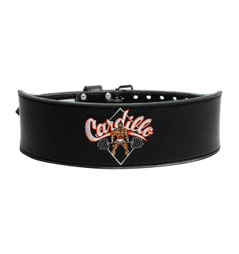 Cardillo Men's 310DL Weight Lifting Belt with Cardillo Powerlifter Logo on Back - Black - 01