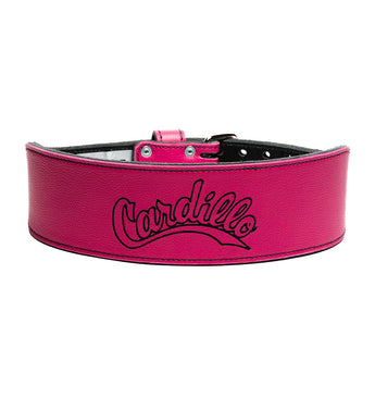 Cardillo Women's 310DL Custom Weight Lifting Belt with Cardillo Logo Embroidery - Pink - 02