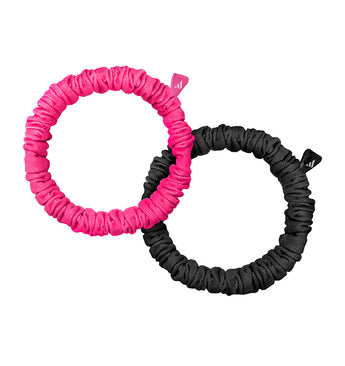 adidas Hair Scrunchies - Black/Lucid Pink (2 Pack) - 1
