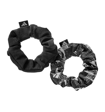 adidas Hair Scrunchies - Black/White (2 Pack) - 1