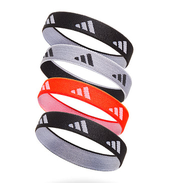 adidas Hair Ties - Black/Grey/Solar Red (4 Pack) - 1