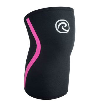 105434 - Rehband Rx Knee Sleeve - Black/Pink - 7mm - Front
