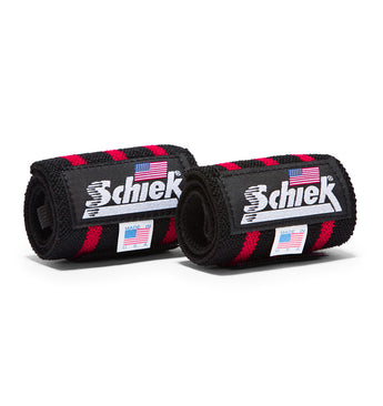 1112B Schiek Wrist Wraps Straps Black 12 inch Pair
