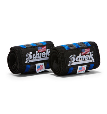1112R Schiek Wrist Wraps Straps Blue 12 inch Pair