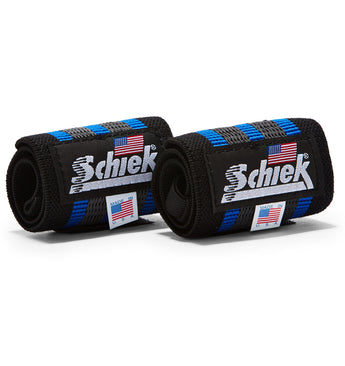 1118R Schiek Wrist Wraps Straps Blue 18 inch Pair