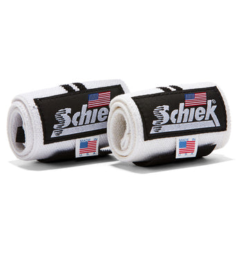 Schiek 18" Wrist Wraps - White/Black - 1