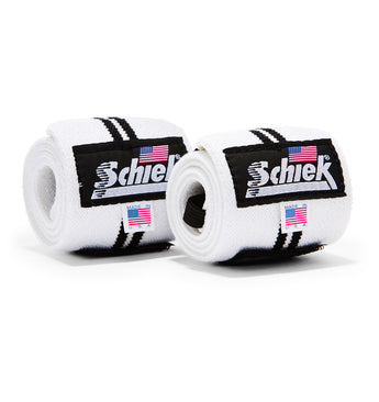 1124W Schiek Wrist Wraps Straps White 24 inch Pair