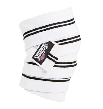 1178KWW-V Schiek Knee Wraps White With Velcro Closure Side