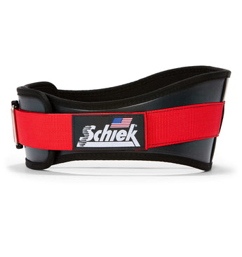 3006 Schiek Contour Weight Lifting Belt Black and Red Side