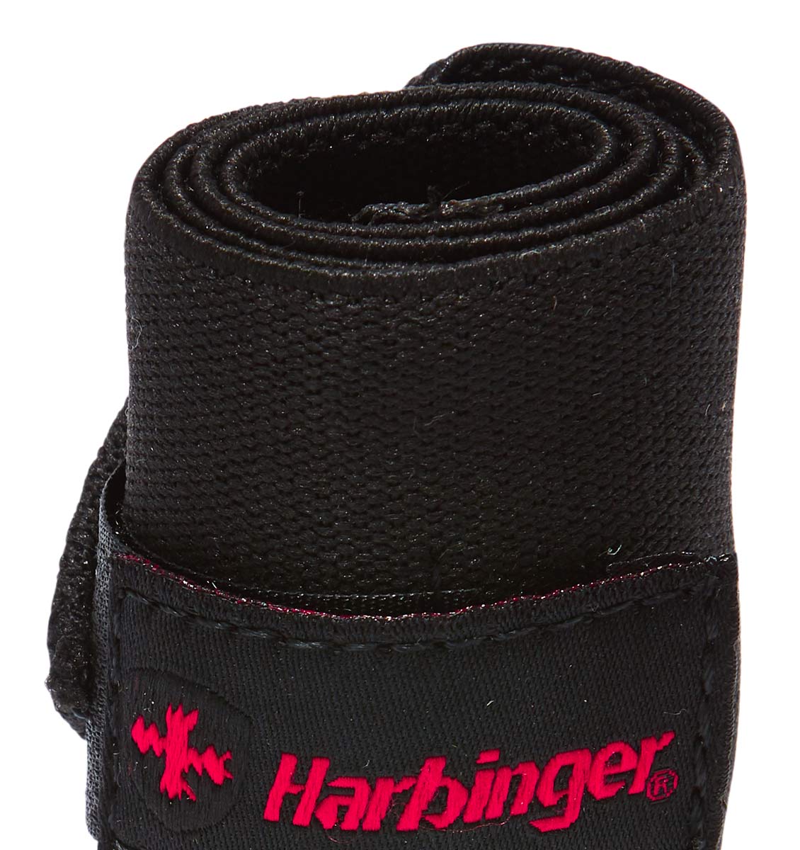 44500 Harbinger Pro Thumb Loop Wrist Wraps Straps 20 inch Single Close Up