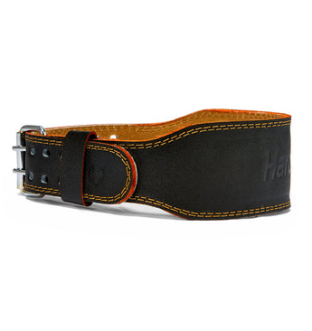 HAR284 Harbinger 4 inch Leather Weight Lifting Belt Side