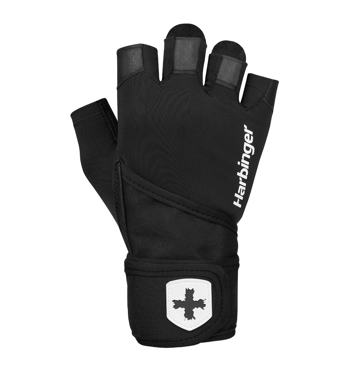 Harbinger Women's Pro Wrist Wrap Weight Lifting Gloves 2.0 - Black - 3