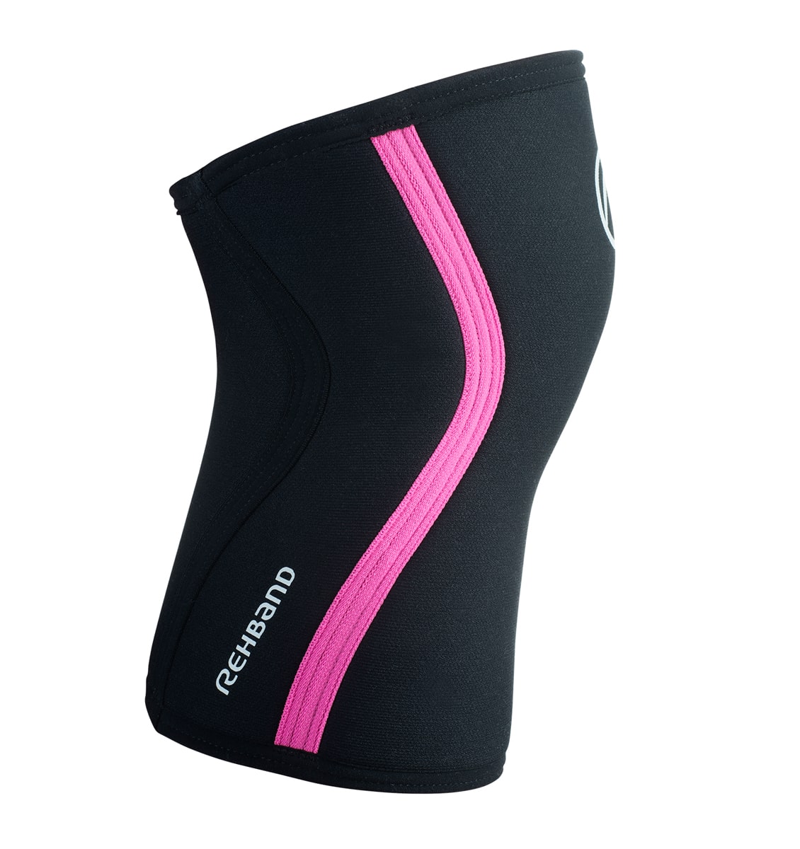 105434 - Rehband Rx Knee Sleeve - Black/Pink - 7mm - Side