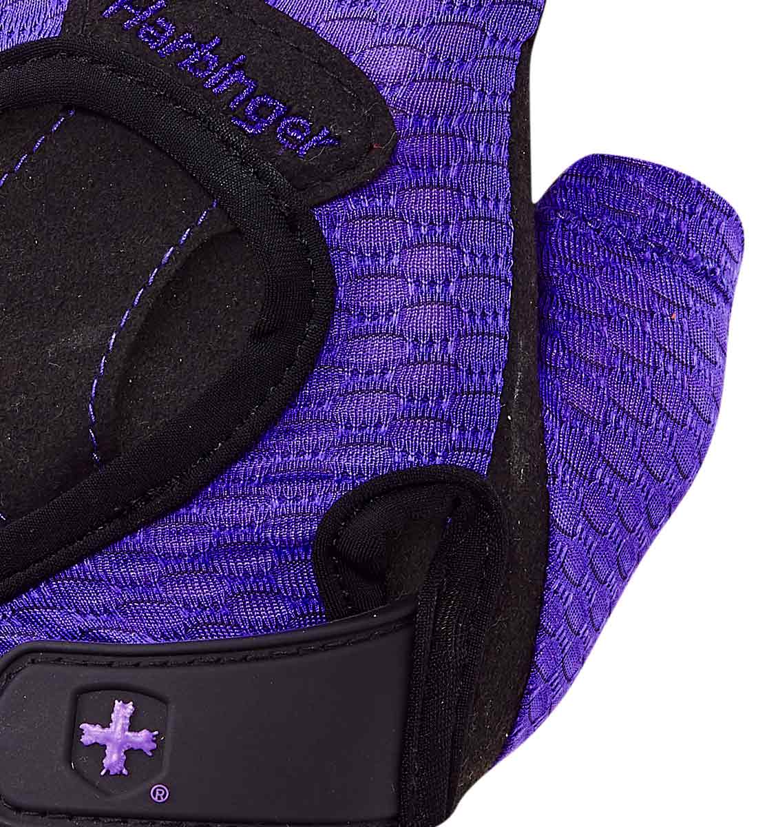 139 Harbinger Womens FlexFit Wash&Dry AntiMicrobial Glove Purple Top Close Up