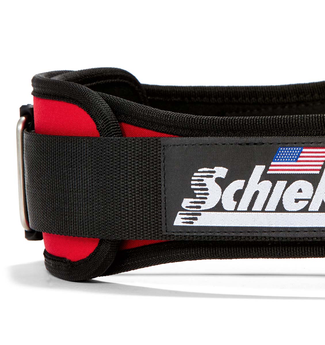2004 Schiek Contour Weight Lifting Belt Red Side Close Up