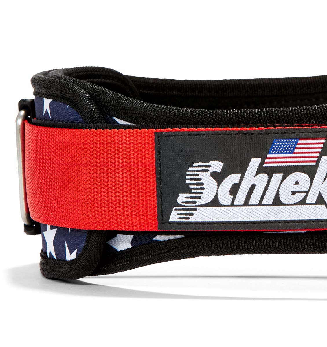 2004 Stars n Stripes Schiek Contour Weight Lifting Belt Stars and Stripes Side Close Up