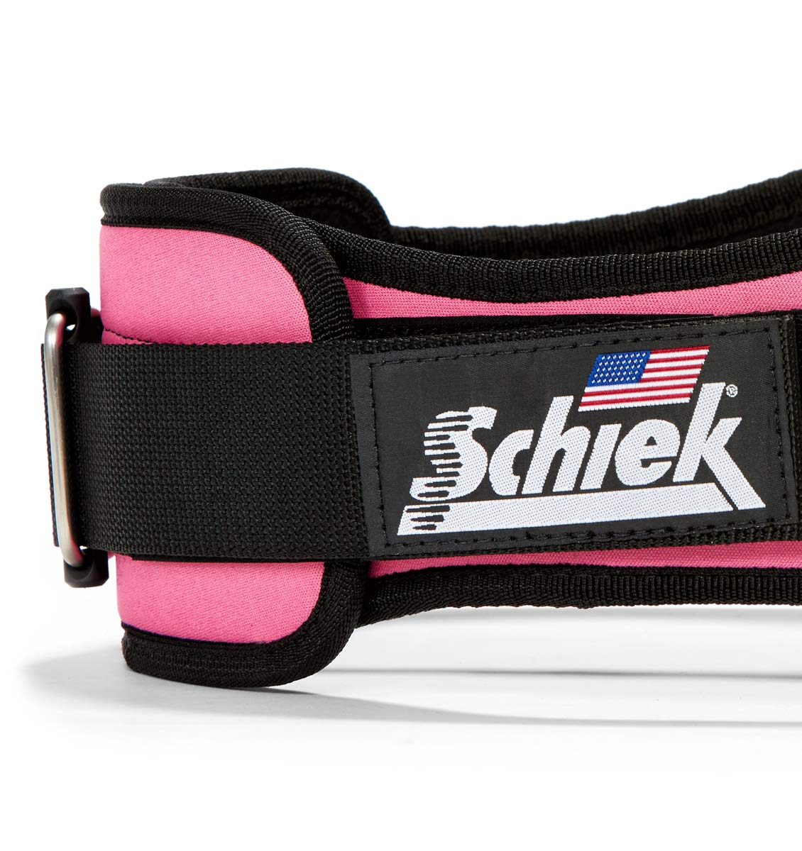 2006 Schiek Contour Weight Lifting Belt Pink Side Close Up