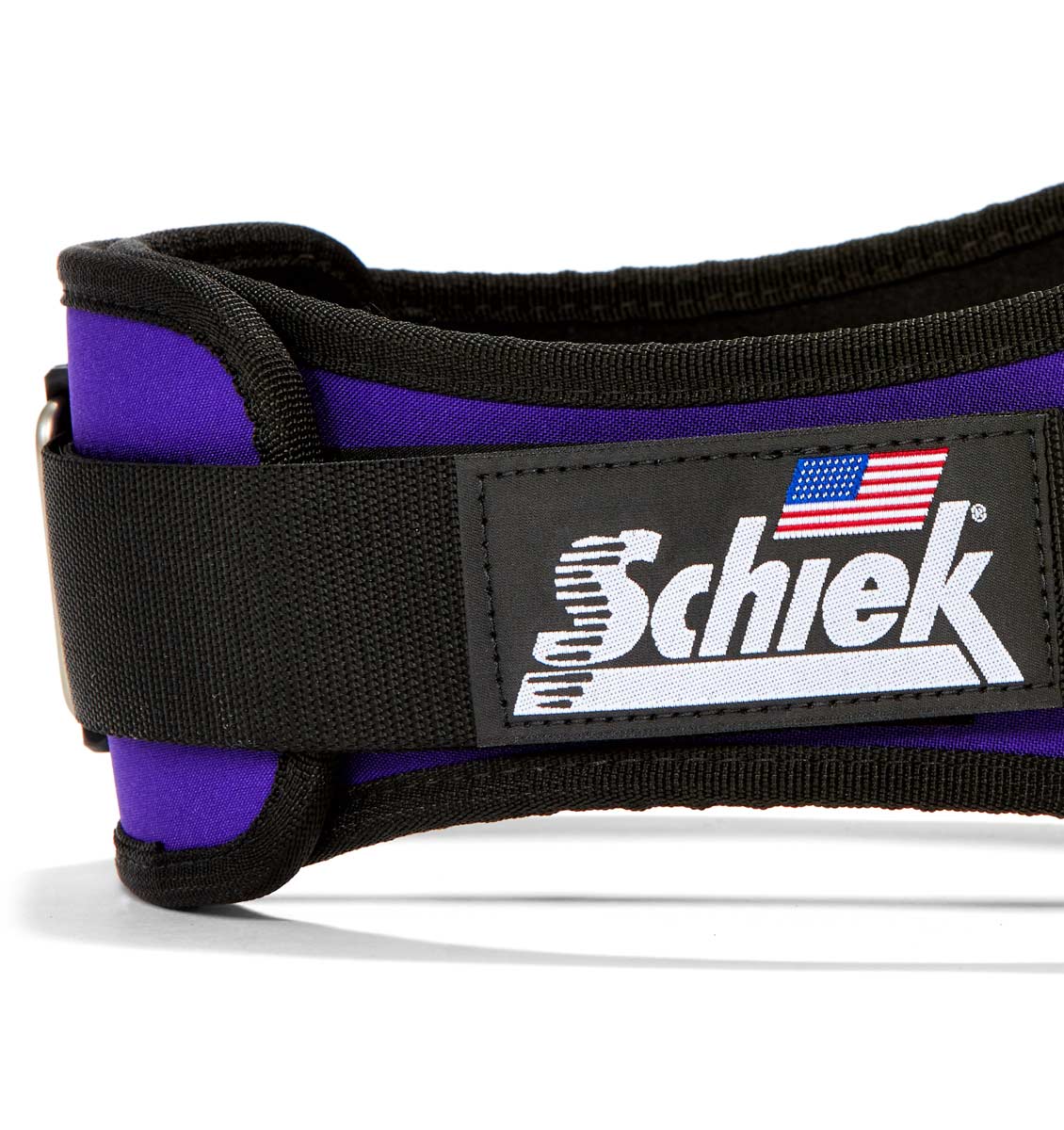 2006 Schiek Contour Weight Lifting Belt Purple Side Close Up