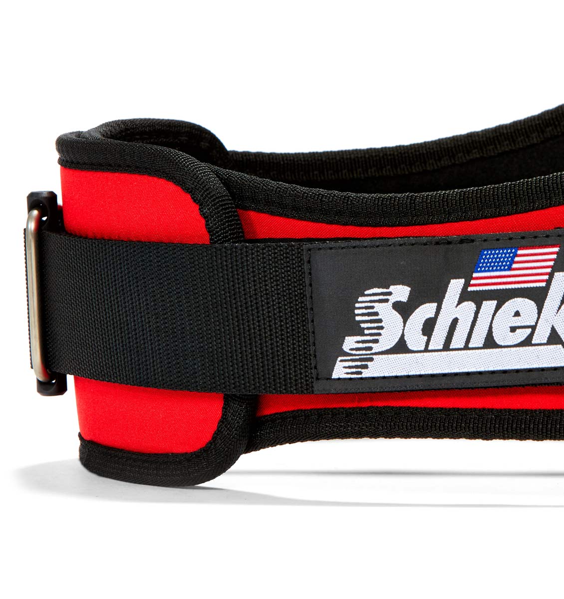 2006 Schiek Contour Weight Lifting Belt Red Side Close Up