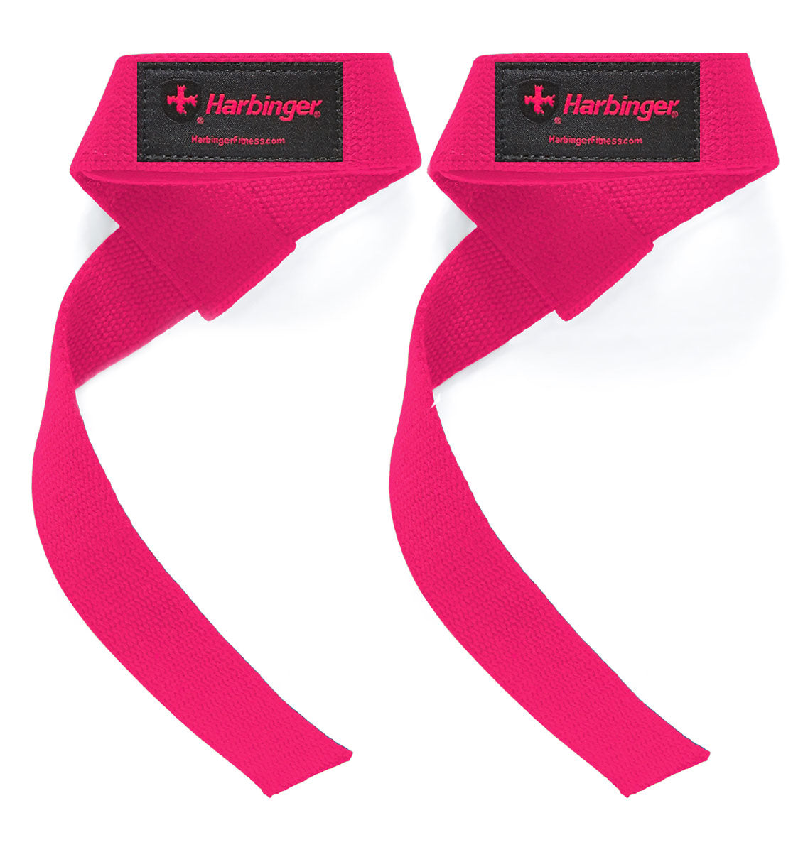 21307 Harbinger Padded Lifting Straps Pink Front Pair