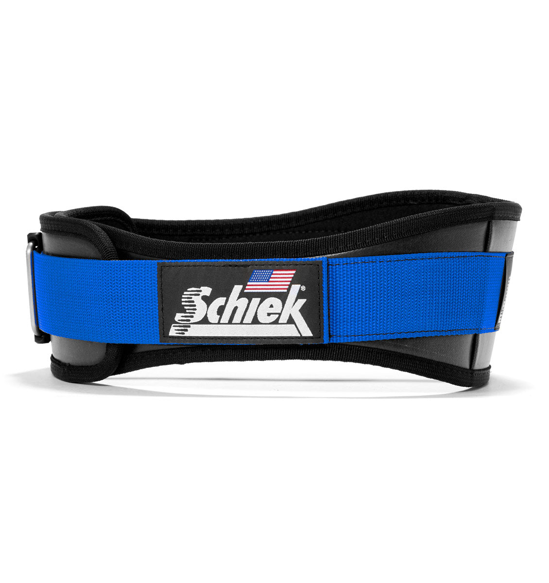 3004 Schiek Contour Power Weight Lifting Belt Blue Side