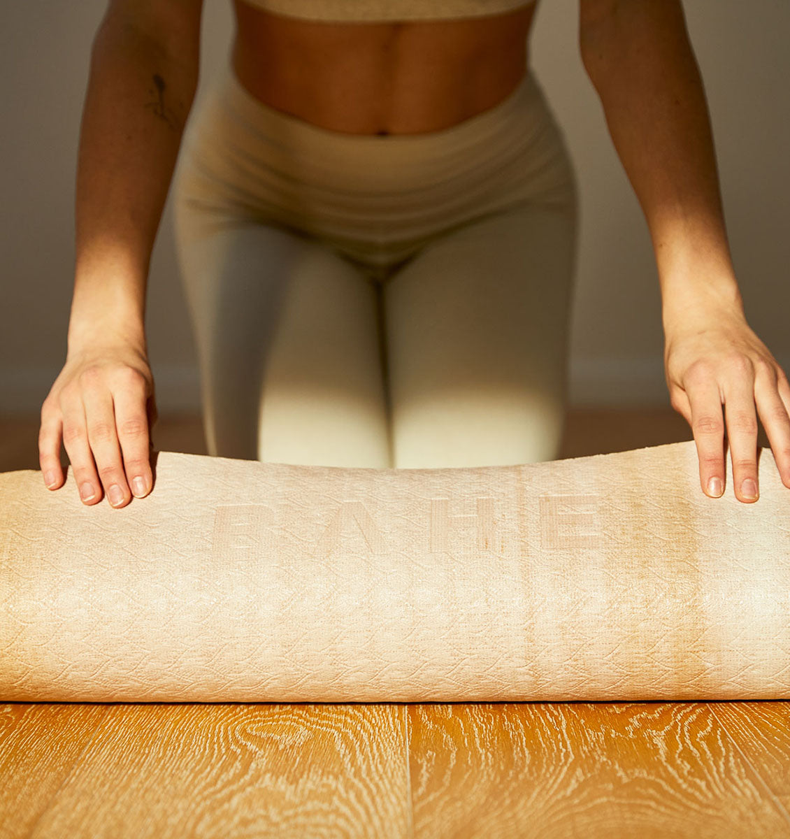 BAHE Prime Support Marble Yoga Mat - 6mm - Dusty Beige Marble