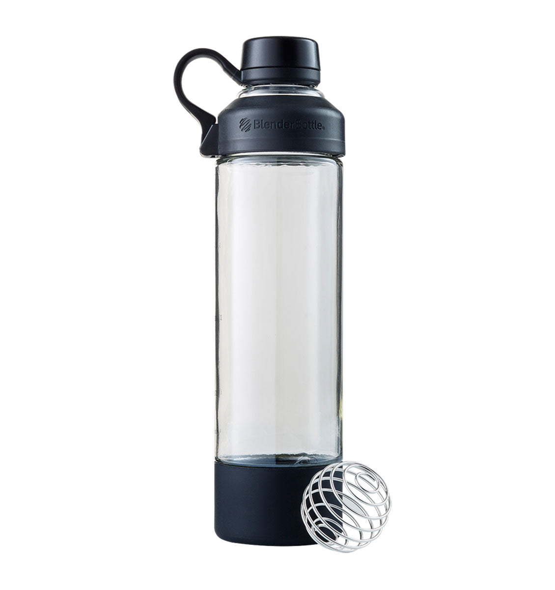 BlenderBottle Mantra Glass Shaker Bottle 20oz/600mL - Clear/Black