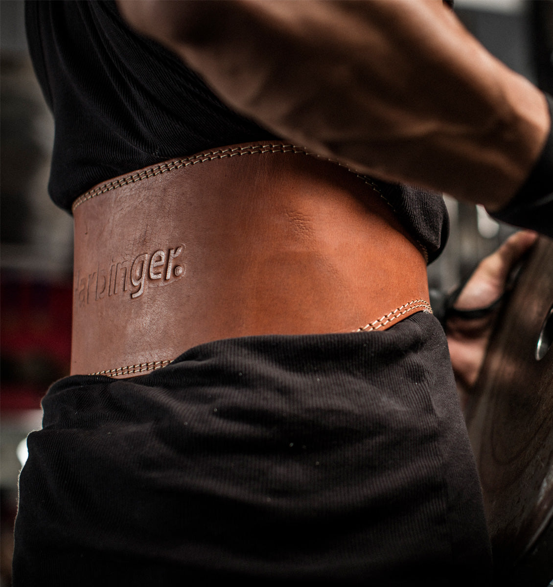 Harbinger 6 inch Oiled Leather Weight Lifting Belt - Lifestyle - 1