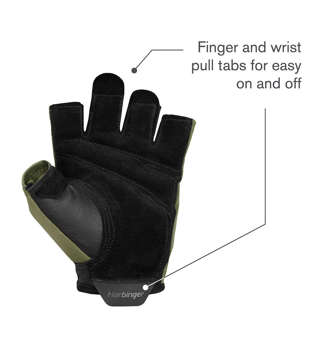Harbinger Power Gloves 2.0 - Unisex - Green - 8
