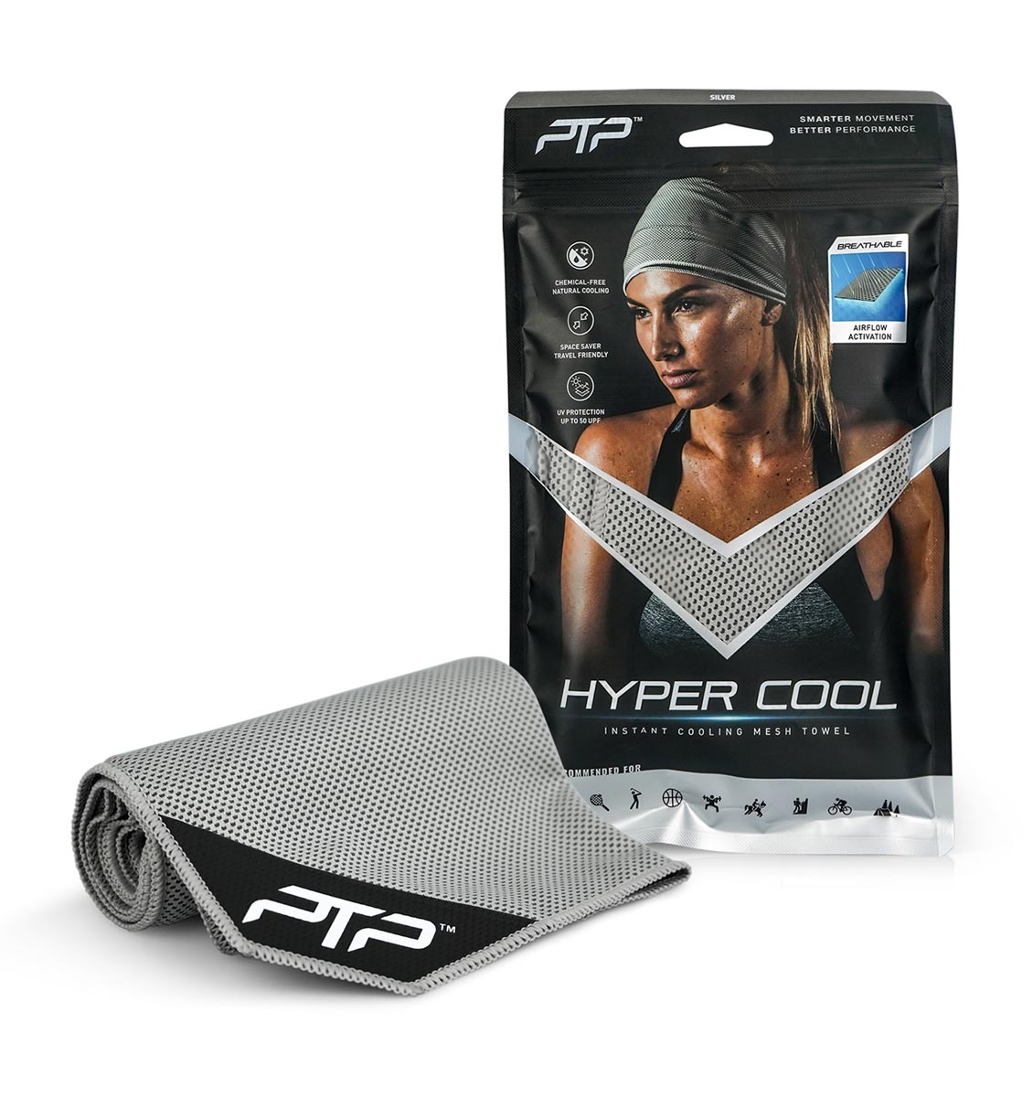 PTP Hyper Cool Towel - Grey - 1