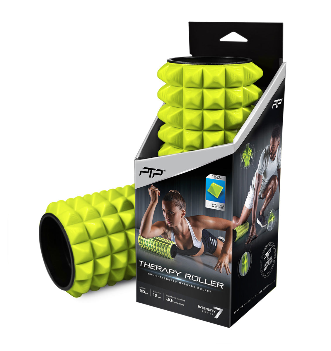 PTP Massage Therapy Foam Roller - Soft - Lime - 1