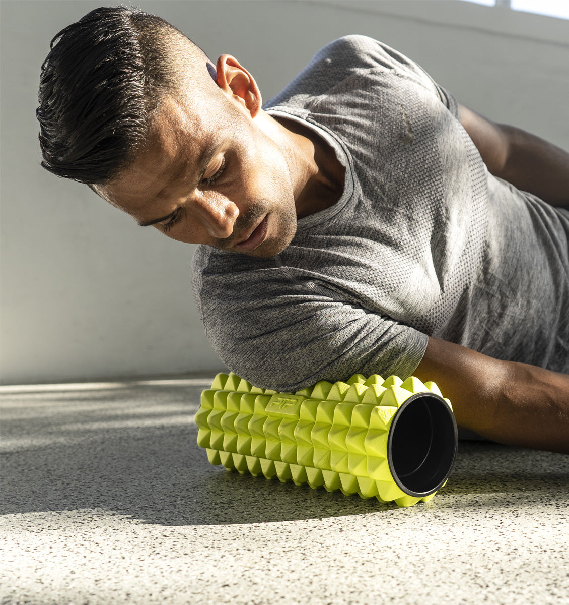 PTP Massage Therapy Foam Roller - Soft - Lime - Lifestyle - 2