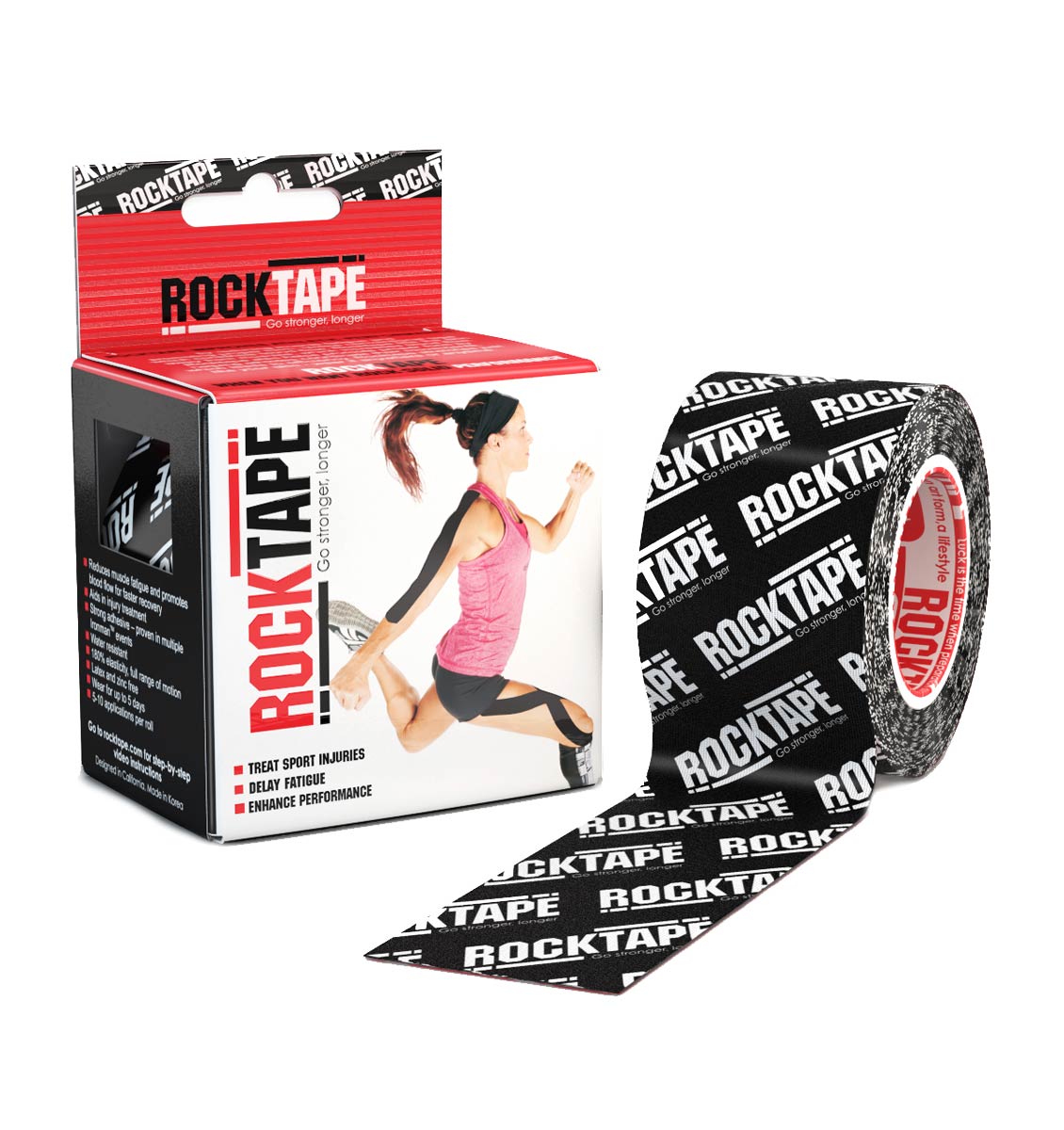 RKT518129000000 - RockTape Pattern Rolls - Logo Black