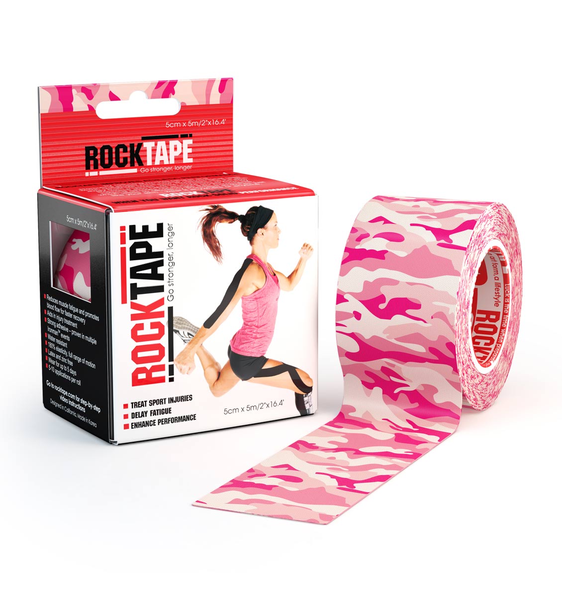 RKT571339000000 - RockTape Pattern Rolls - Camo Pink
