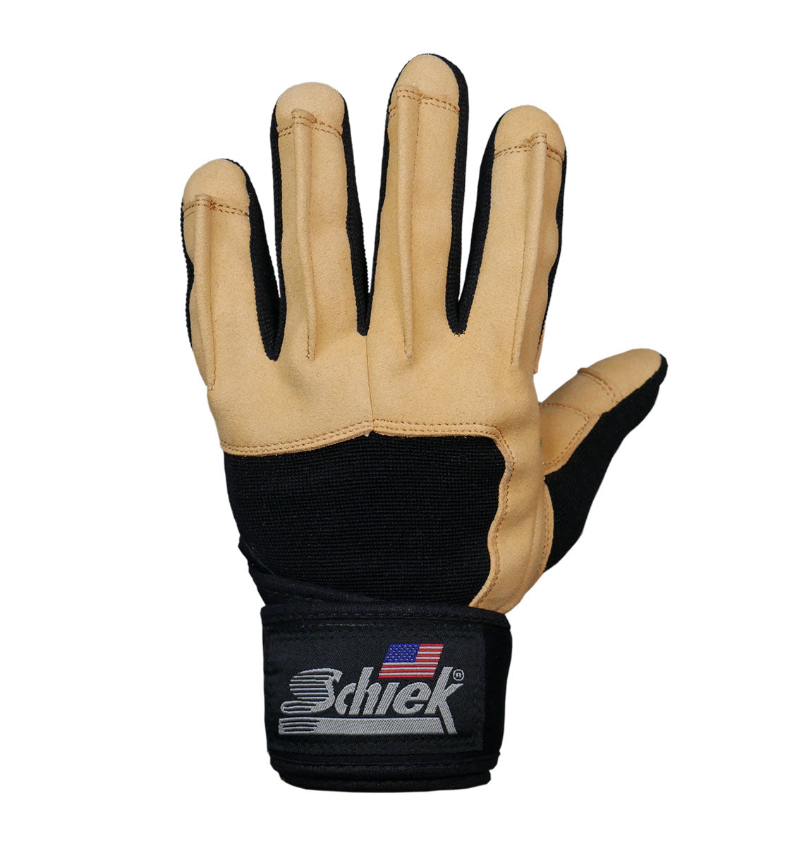 Schiek Power Series Lifting Gloves with Wrist Wraps - Full Finger - 1